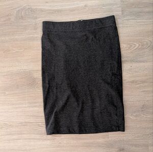 GAP Charcoal Pencil Skirt With Zipper Back 100% Cotton Women's Size Small